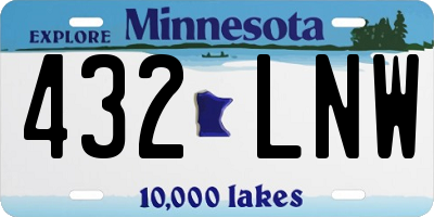 MN license plate 432LNW