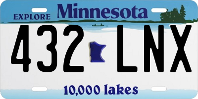 MN license plate 432LNX