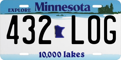 MN license plate 432LOG