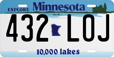 MN license plate 432LOJ