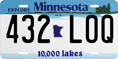 MN license plate 432LOQ
