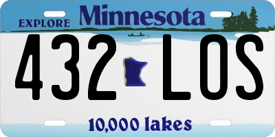 MN license plate 432LOS