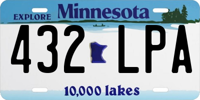 MN license plate 432LPA