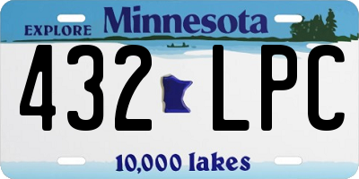 MN license plate 432LPC