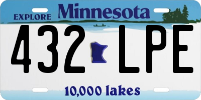 MN license plate 432LPE