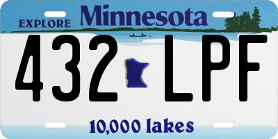 MN license plate 432LPF