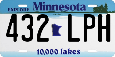 MN license plate 432LPH