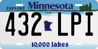 MN license plate 432LPI