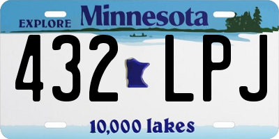 MN license plate 432LPJ