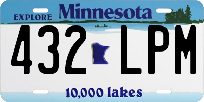 MN license plate 432LPM
