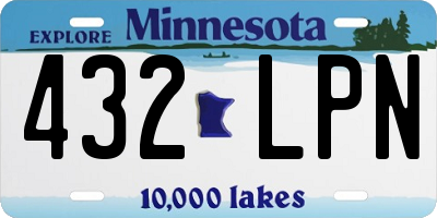 MN license plate 432LPN