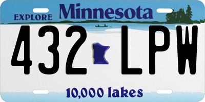MN license plate 432LPW