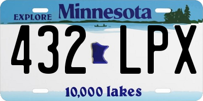 MN license plate 432LPX