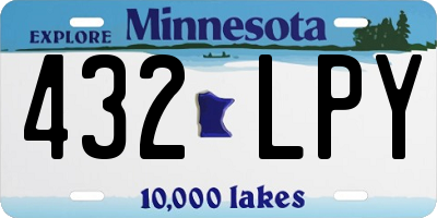 MN license plate 432LPY