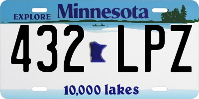 MN license plate 432LPZ