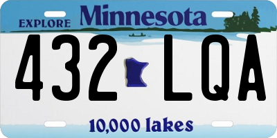 MN license plate 432LQA