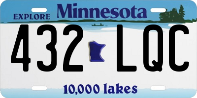 MN license plate 432LQC