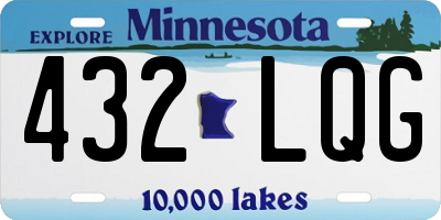 MN license plate 432LQG
