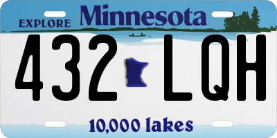 MN license plate 432LQH