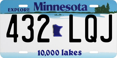 MN license plate 432LQJ