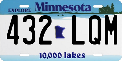 MN license plate 432LQM