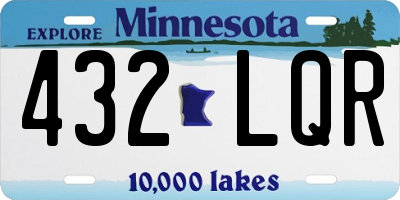 MN license plate 432LQR