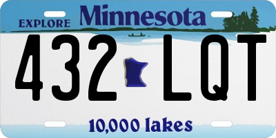 MN license plate 432LQT