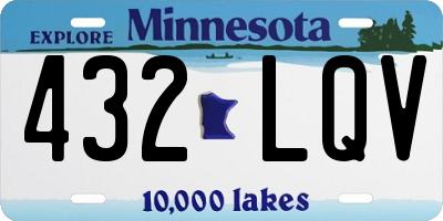 MN license plate 432LQV