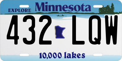 MN license plate 432LQW