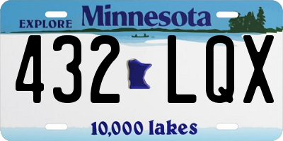 MN license plate 432LQX
