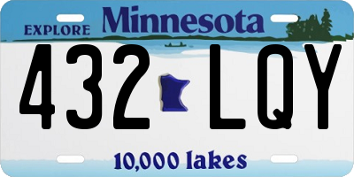 MN license plate 432LQY
