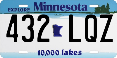 MN license plate 432LQZ