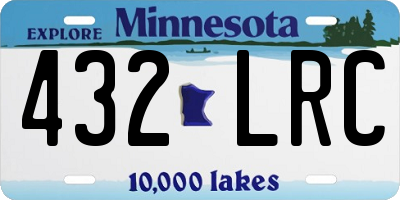 MN license plate 432LRC
