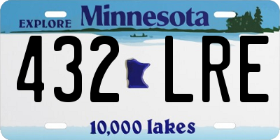 MN license plate 432LRE
