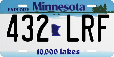 MN license plate 432LRF
