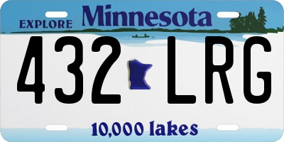 MN license plate 432LRG