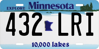 MN license plate 432LRI