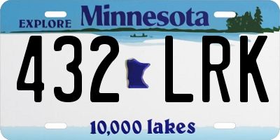 MN license plate 432LRK