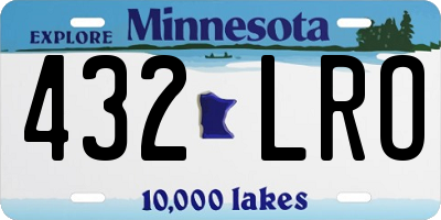 MN license plate 432LRO