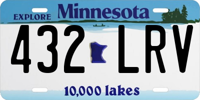 MN license plate 432LRV
