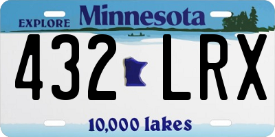 MN license plate 432LRX