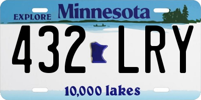 MN license plate 432LRY