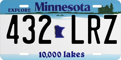 MN license plate 432LRZ