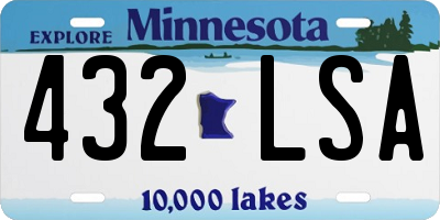 MN license plate 432LSA