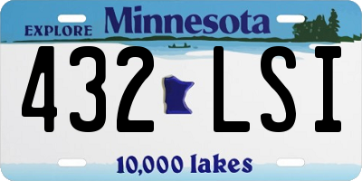 MN license plate 432LSI