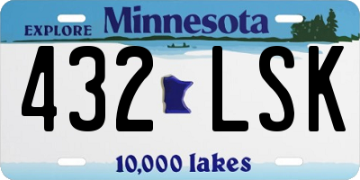 MN license plate 432LSK