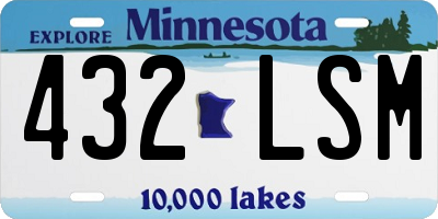 MN license plate 432LSM