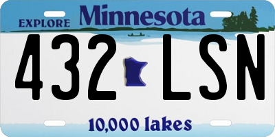 MN license plate 432LSN