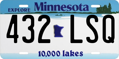 MN license plate 432LSQ