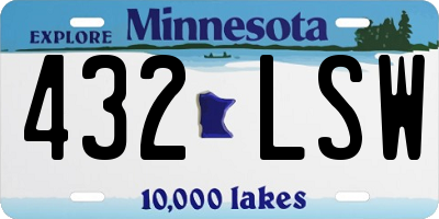 MN license plate 432LSW